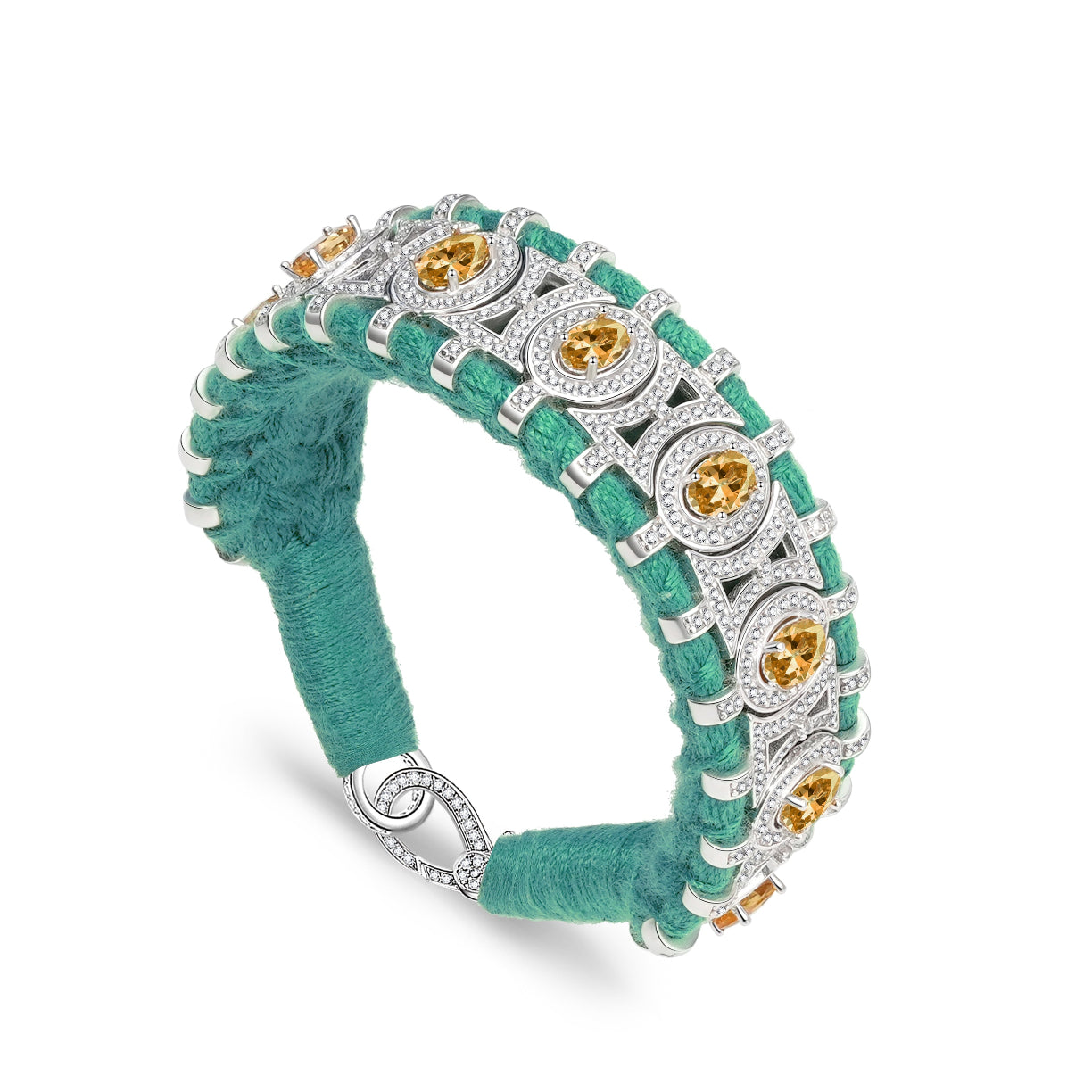 Sao Paulo Turquoise and Citrines bracelet 