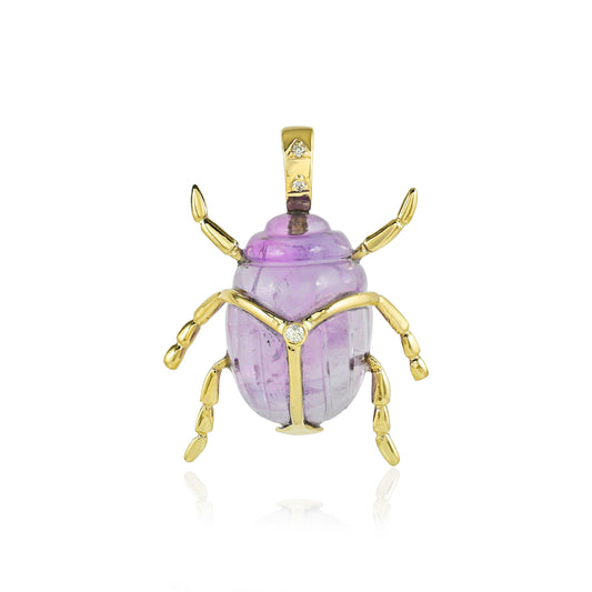 Pendentif Scarab Améthyste
