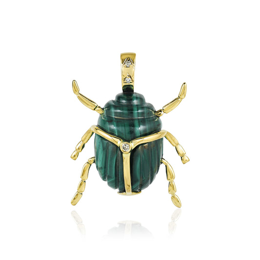 Pendentif Scarab Malachite
