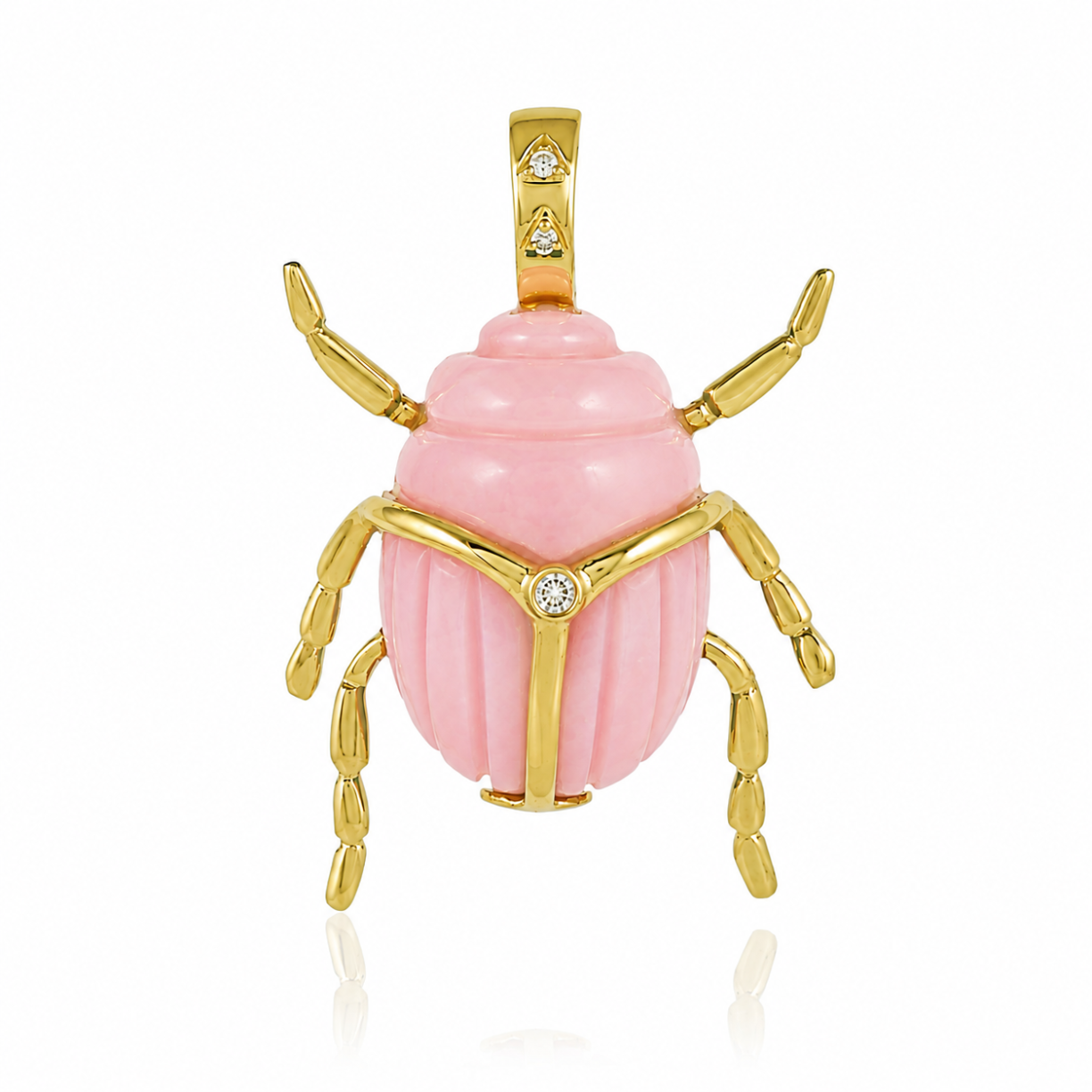 Pink Opal Scarab Pendant