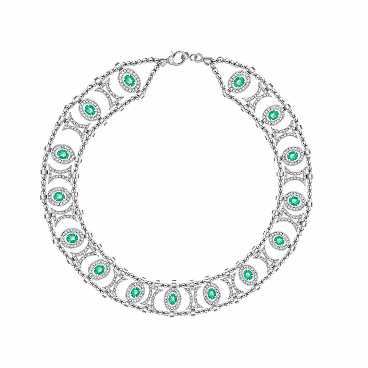 Saobeady Silver beads necklace