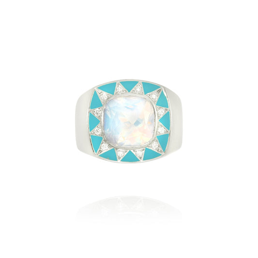 Stella Silver and turquoise ring