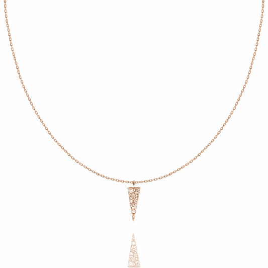 Rose gold spike necklace