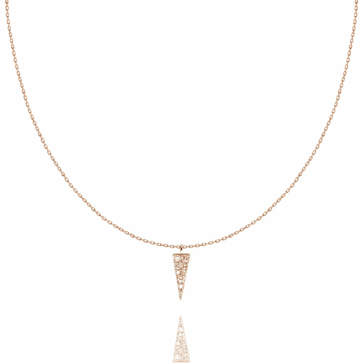 Rose gold spike necklace