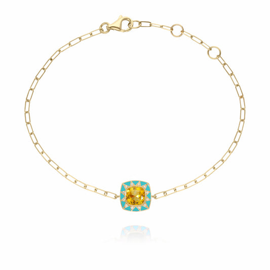 Stella turquoise, diamond and citrine bracelet 