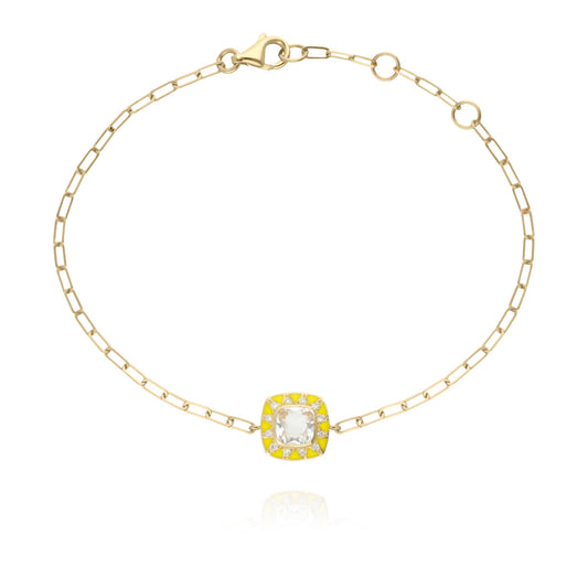 Yellow Stella bracelet, diamonds and citrine 