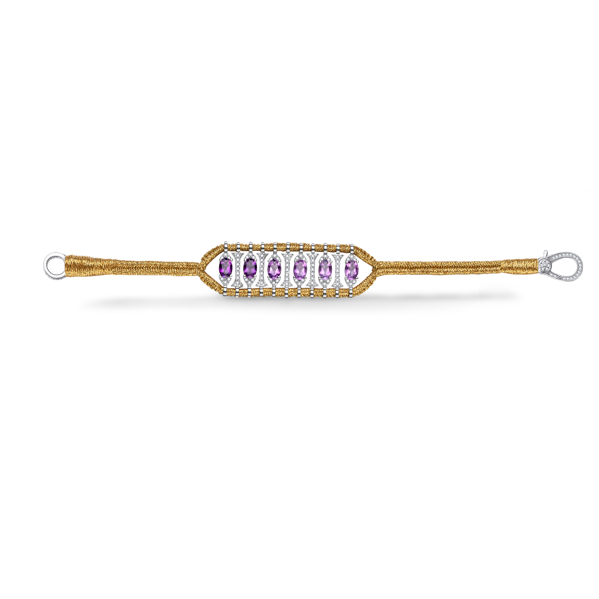 Bracelet Teresina gold - améthystes