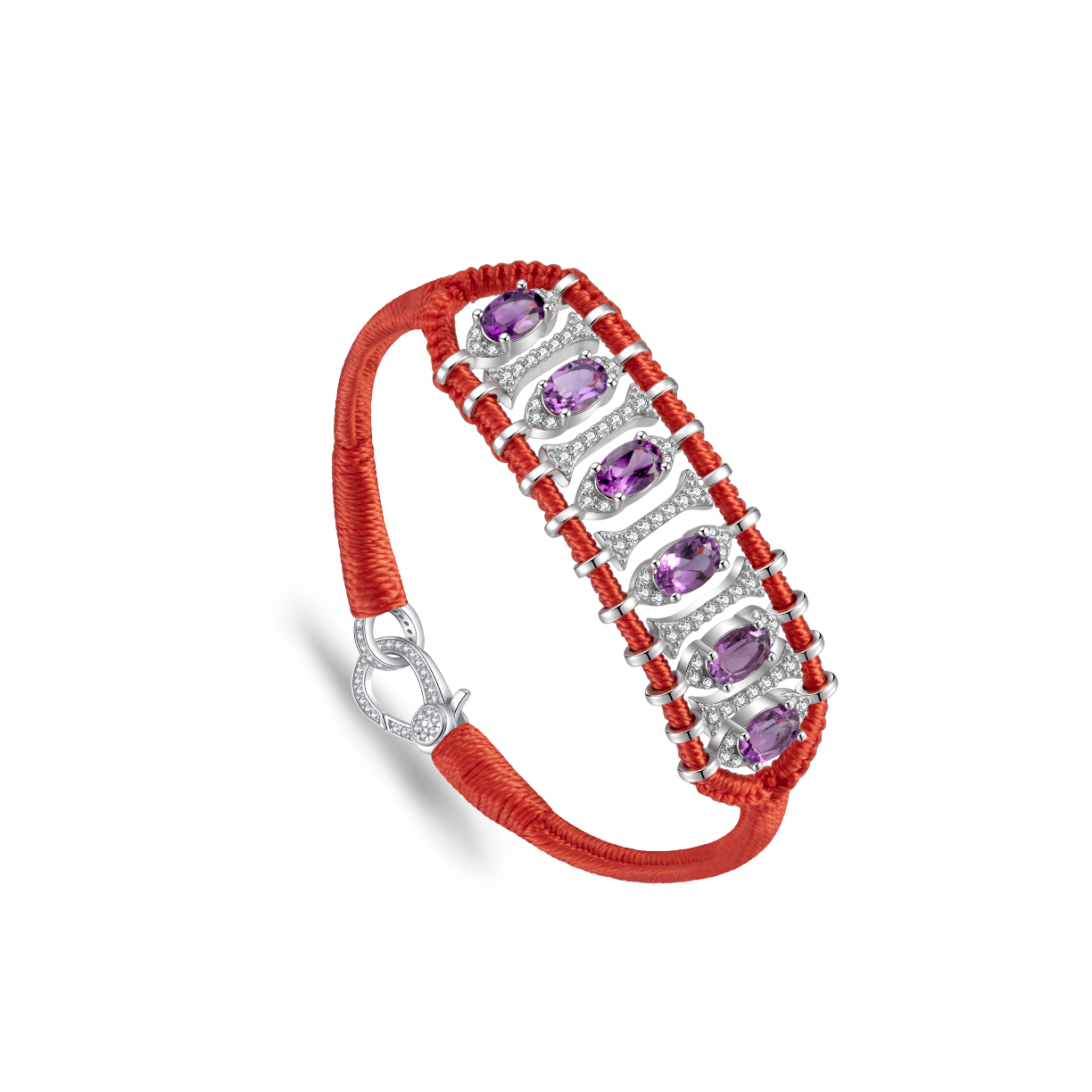 Teresina salmon bracelet - Amethyst