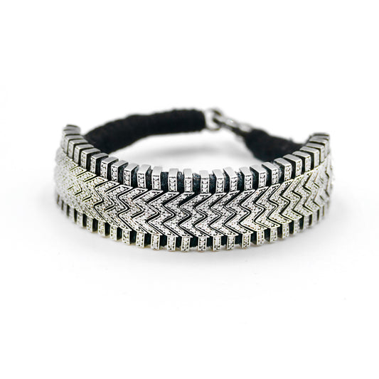 Trancoso Black bracelet in 925 silver and diamonds