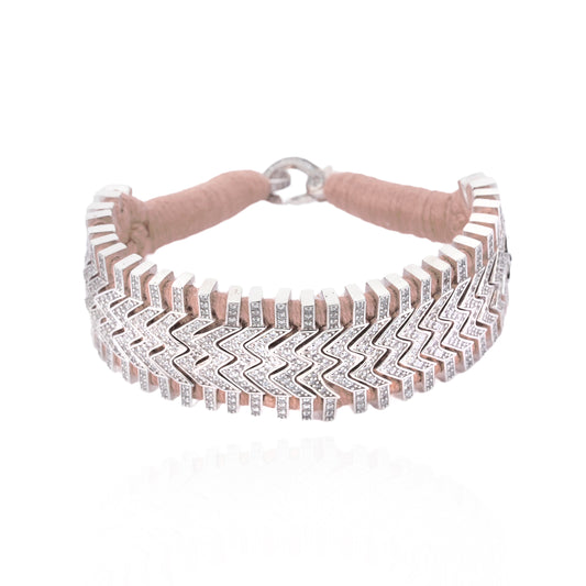 Trancoso Nude bracelet in 925 silver and diamonds