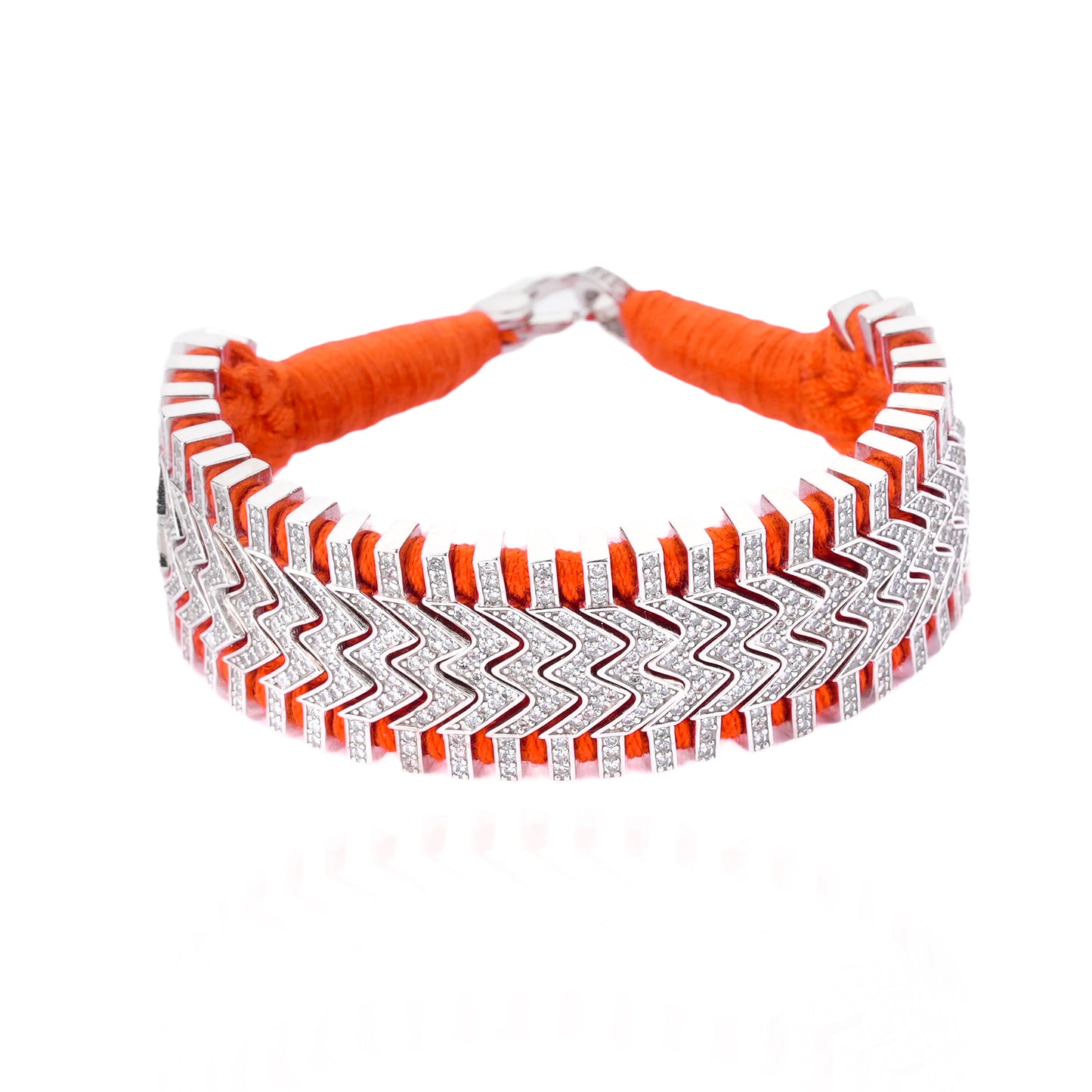 Trancoso Orange bracelet in 925 silver and diamonds