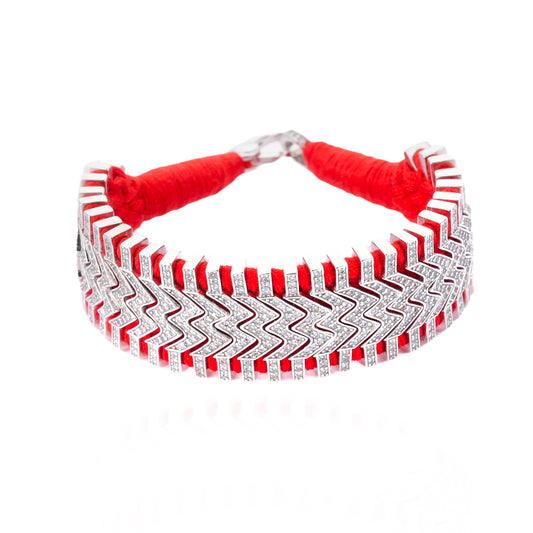 Trancoso Rouge bracelet in 925 silver and diamonds