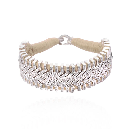 Trancoso Vanille bracelet in 925 silver and diamonds