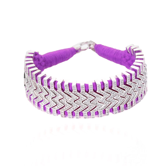 Trancoso Violet bracelet in 925 silver and diamonds