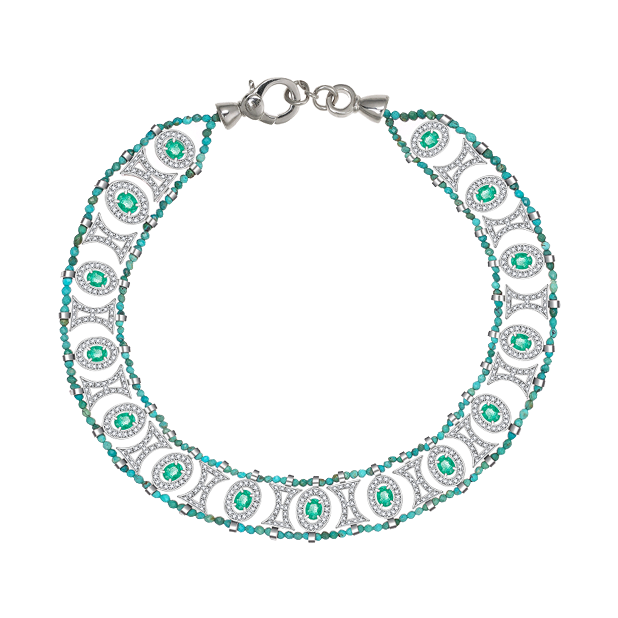 Collier Saobeady Turquoise