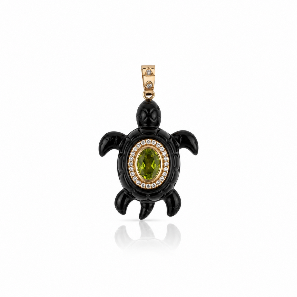 Onyx Turtle Pendant