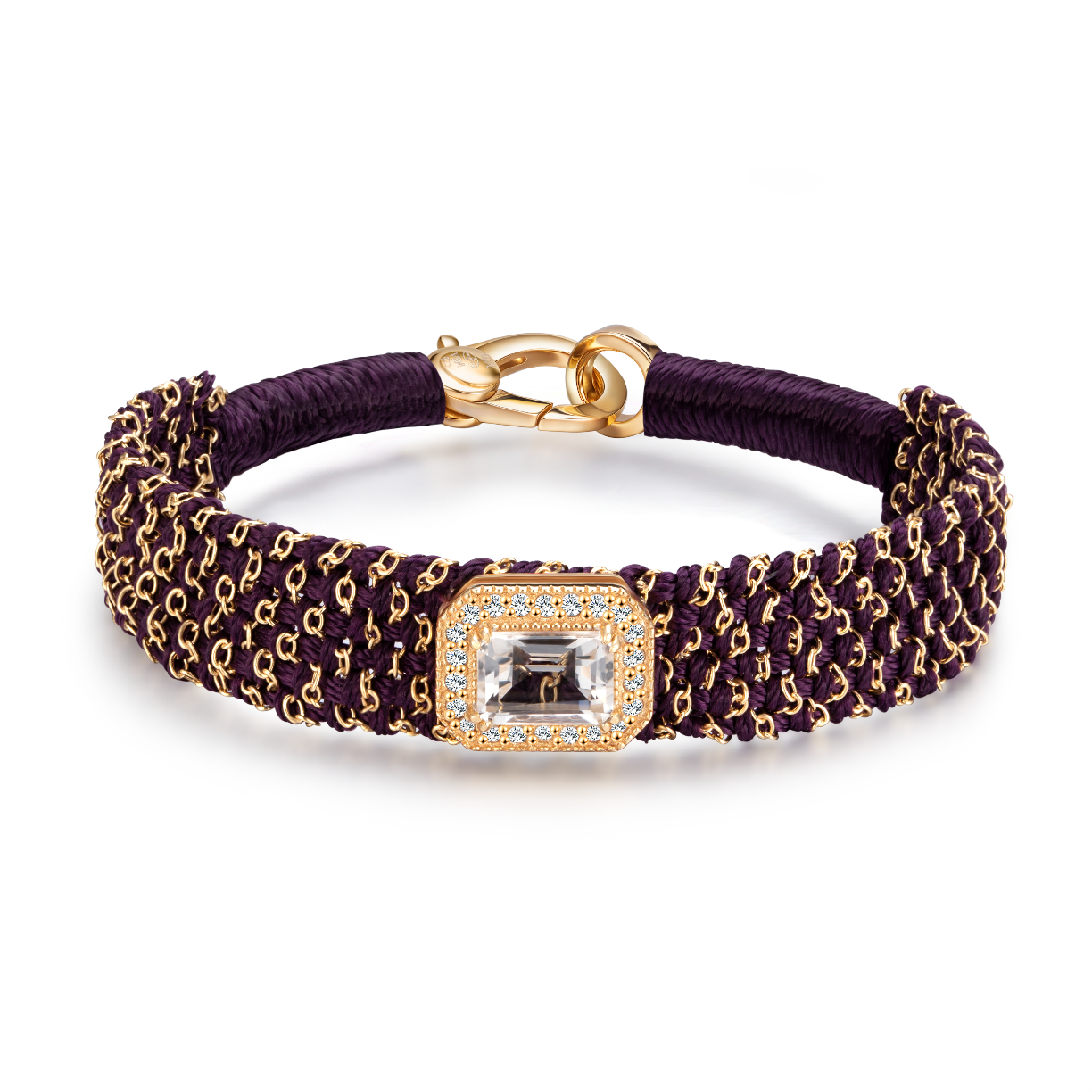 bracelet vicky aubergine - cristal