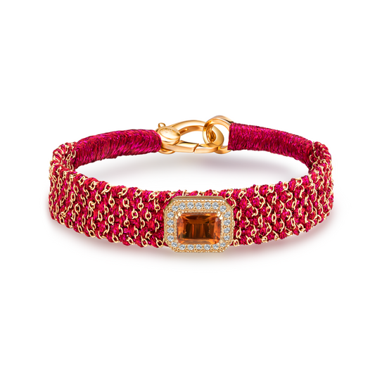bracelet vicky cherry - citrine de madère