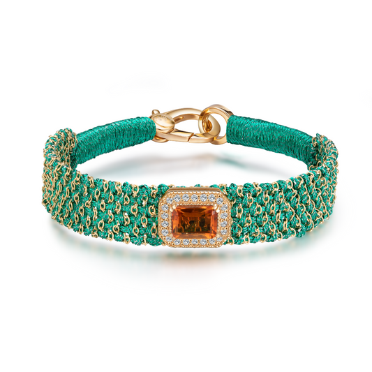 bracelet vicky émeraude - citrine de madère