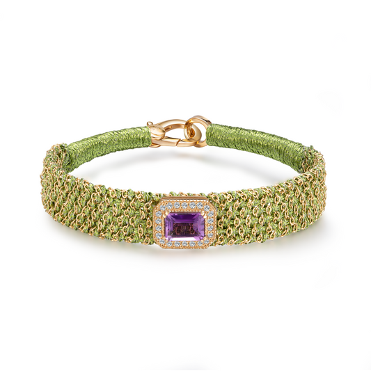 bracelet vicky lime - améthyste