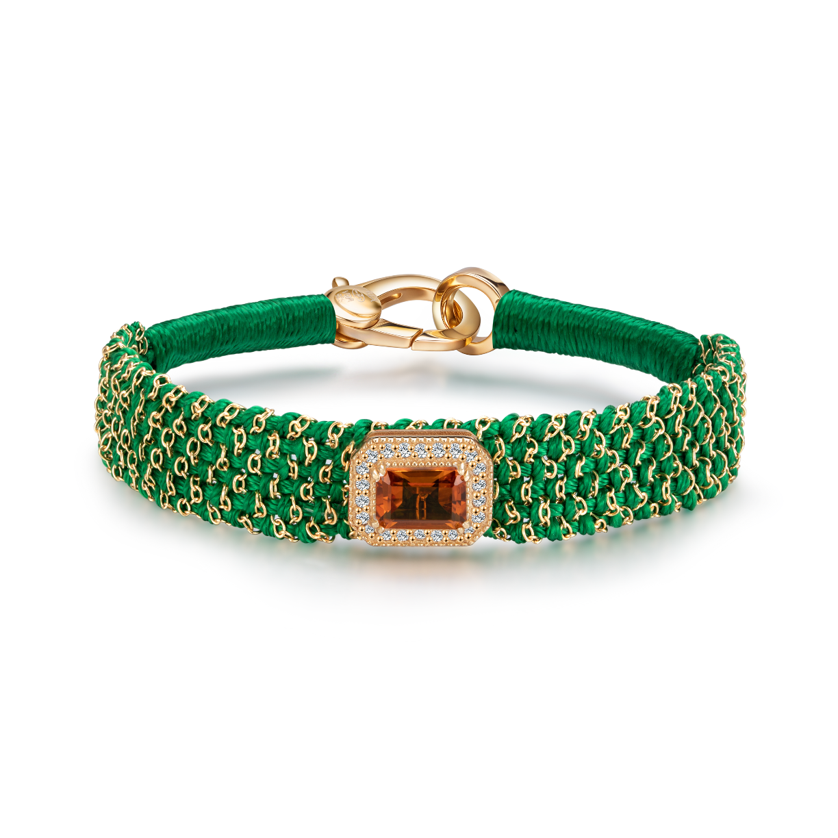 bracelet vicky vert - citrine de madère