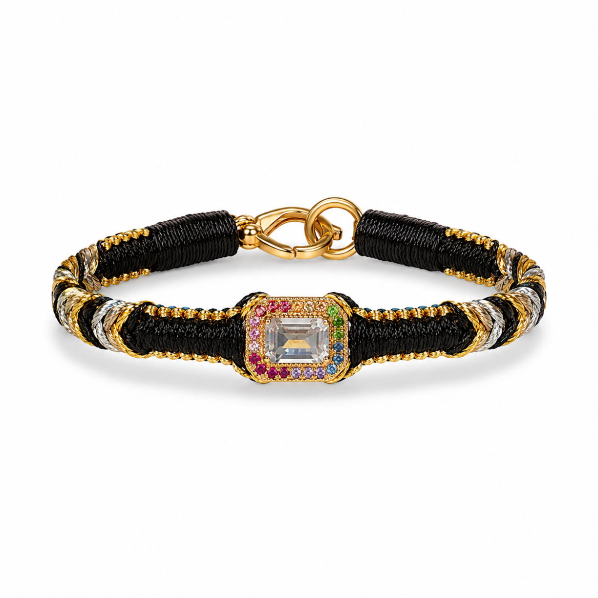 dark black - gold amy bracelet - crystal