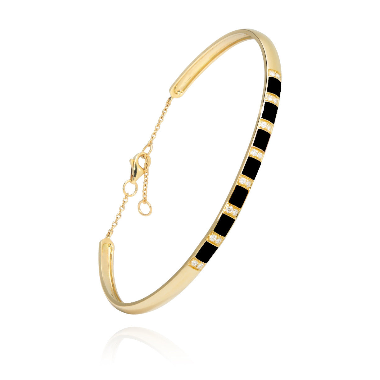 Billie black bangle bracelet