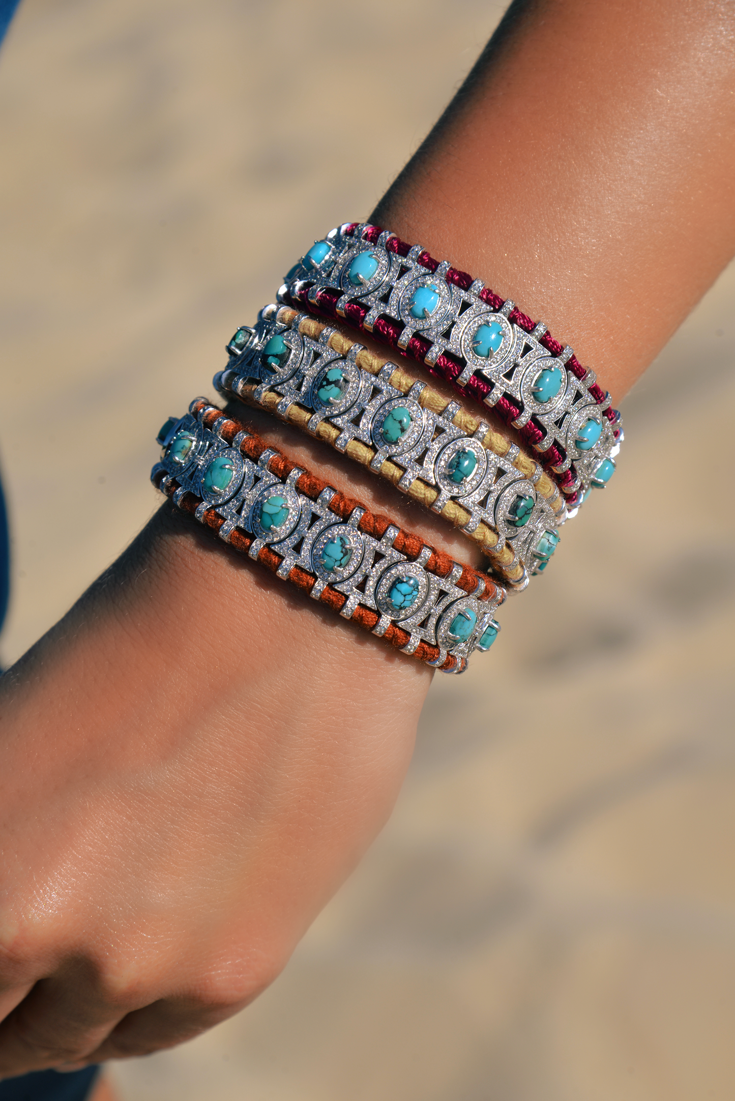 Ochre Sao Paulo bracelet - turquoise